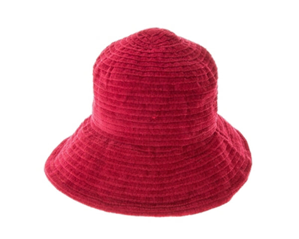 A083-SHAPEABLE CHENILLE BUCKET HAT