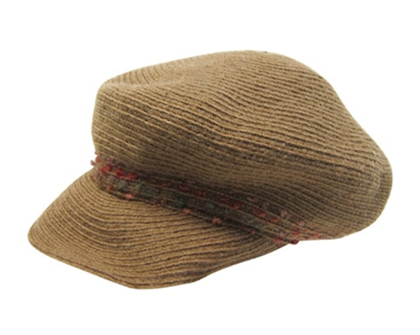 A229-WOOLY CABBIE HAT WITH SPECKLED BAND