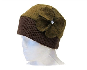 A206-MARLED SOFT WOOL HAT WITH KNIT EDGE