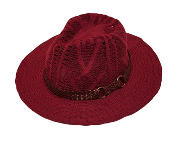 A156-CHUNKY KNIT PANAMA HAT