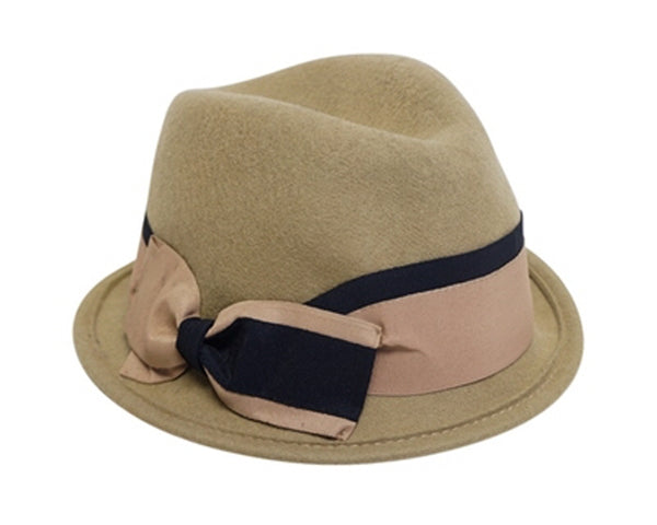 A119-ASYMMETRICAL WOOL FELT FEDORA