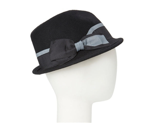 A119-ASYMMETRICAL WOOL FELT FEDORA