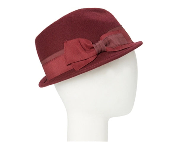 A119-ASYMMETRICAL WOOL FELT FEDORA