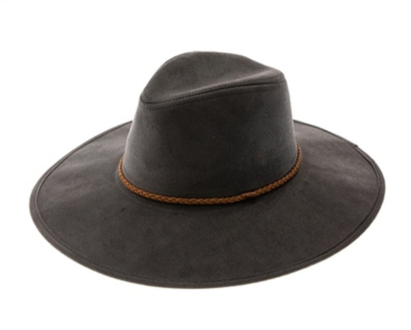 A009-VEGAN SUEDE PANAMA HAT