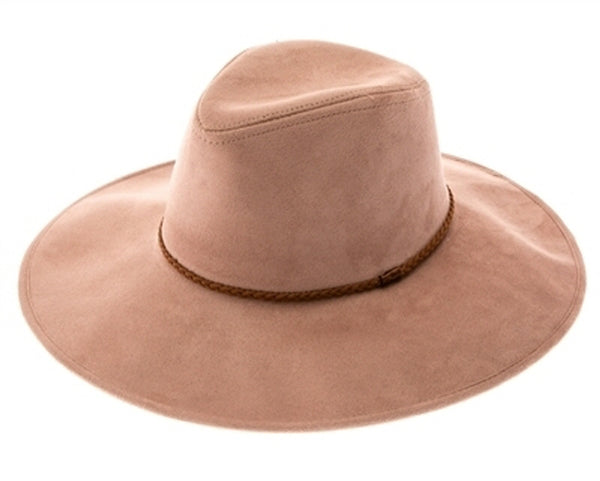 A009-VEGAN SUEDE PANAMA HAT