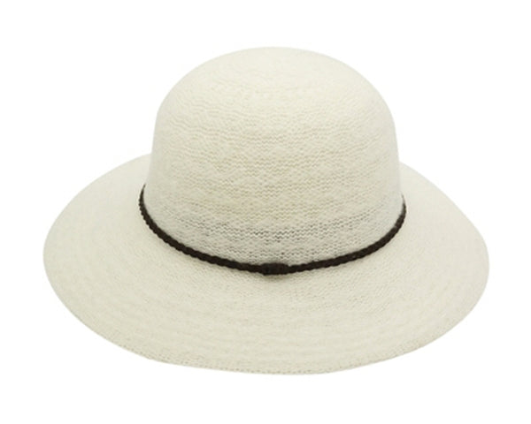 A463-MOHAIR KNIT SHORT BRIM FLOPPY HAT