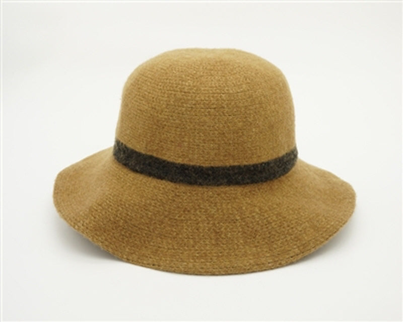 A464-WOOL KNIT BRIM HAT