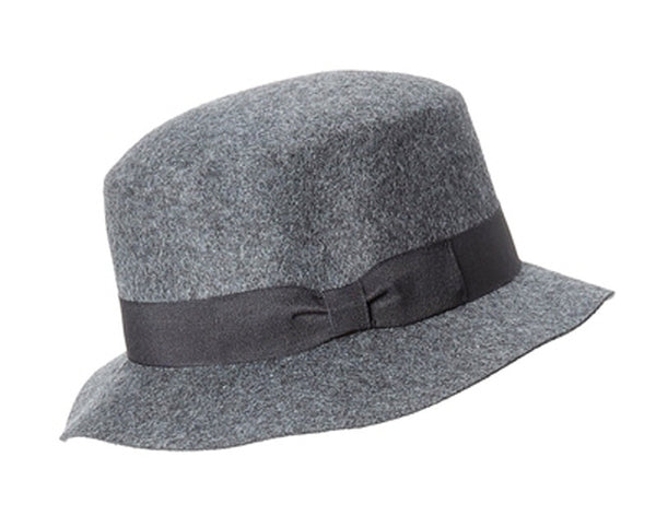 A125-MARLED WOOL FELT BOATER HAT