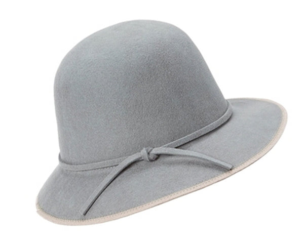 A123-WOOL FELT BUCKET HAT W/ STITCHED EDGE