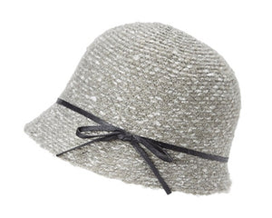 A081-BOUCLE KNIT CLOCHE