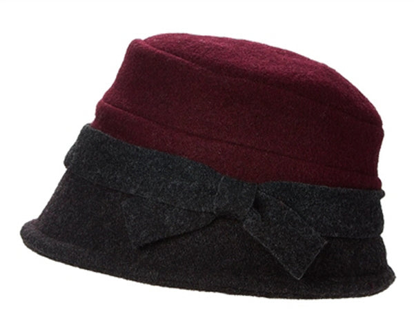 A089-TWO-TONE WOOL CLOCHE HAT