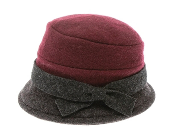 A089-TWO-TONE WOOL CLOCHE HAT