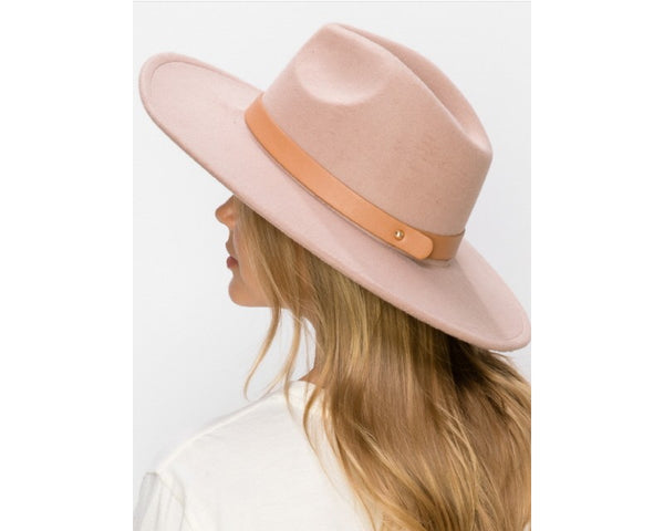 QN3173B-WIDE BRIM DANDY PANAMA HAT WITH FAUX BELT