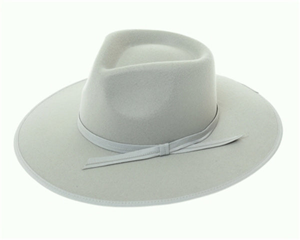 A006-VEGAN FELT RANCHER HAT W/ TRIM