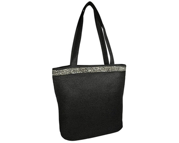 A919-LEOPARD PRINT STRAW TOTE BAG