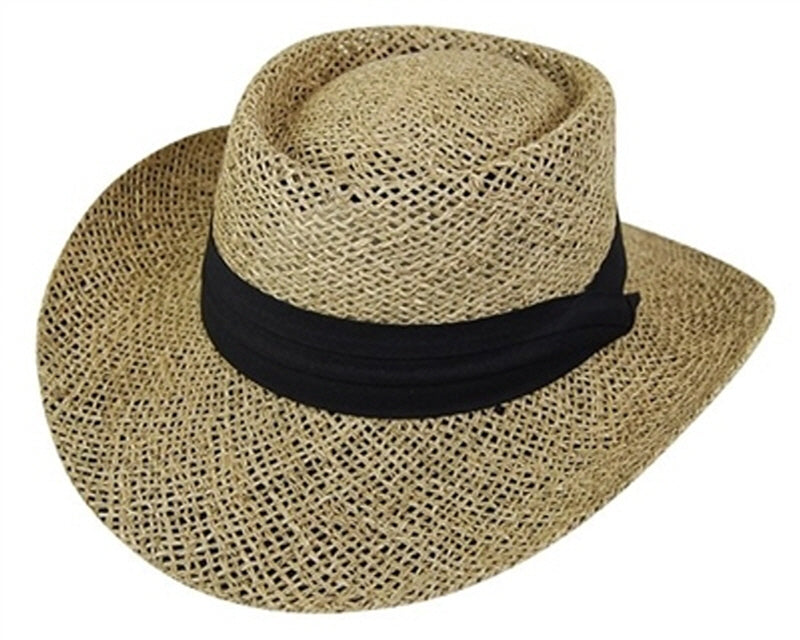 A561-MEN'S SEAGRASS GAMBLER HAT