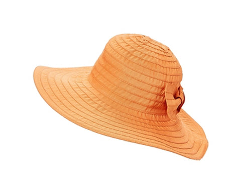 A318-RIBBON SUN HAT WITH BIG BOW