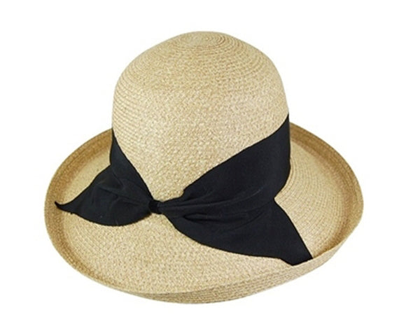 A330-FINE PAPER BRAID STRAW KETTLE HAT