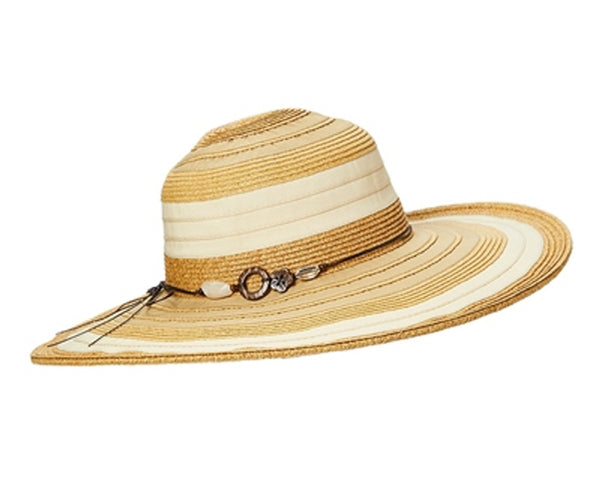 A240-MIXED BRAID & RIBBON SUN HAT