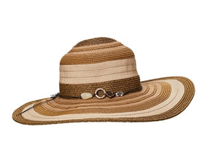 A240-MIXED BRAID & RIBBON SUN HAT