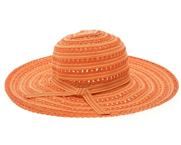 A300-STRIPED RIBBON & TOYO SUN HAT