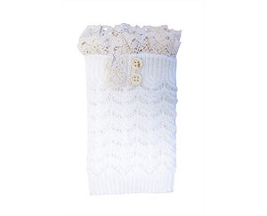 A070-SCALLOP LACE BOOT CUFFS (1 PAIR)