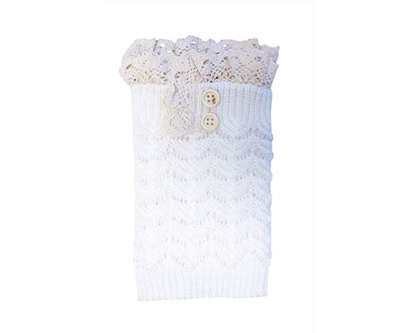 A070-SCALLOP LACE BOOT CUFFS (1 PAIR)