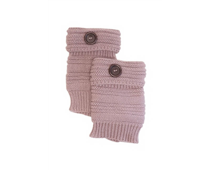 A061-KNIT BOOT CUFFS W/ BUTTONS (1 PAIR)