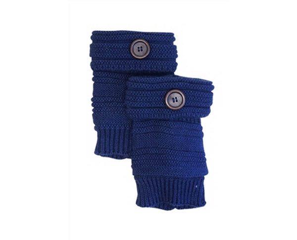 A061-KNIT BOOT CUFFS W/ BUTTONS (1 PAIR)