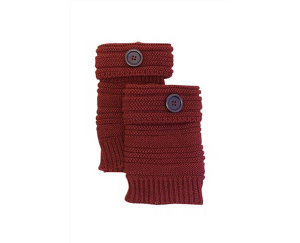 A061-KNIT BOOT CUFFS W/ BUTTONS (1 PAIR)