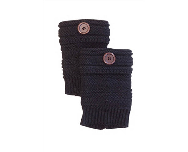 A061-KNIT BOOT CUFFS W/ BUTTONS (1 PAIR)