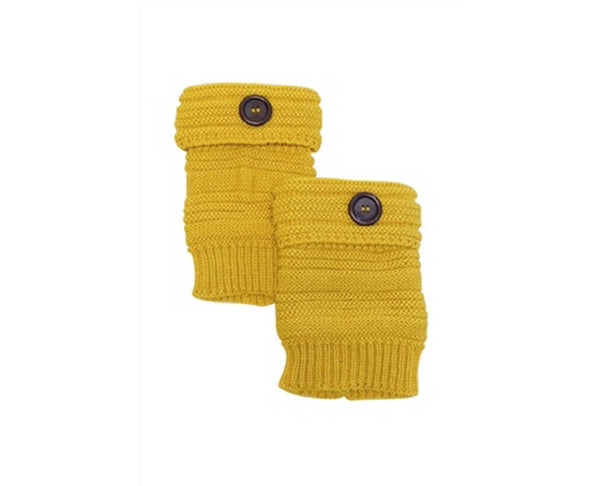 A061-KNIT BOOT CUFFS W/ BUTTONS (1 PAIR)