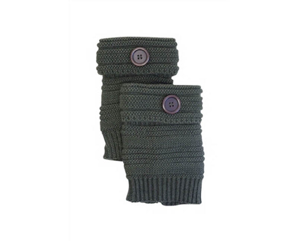 A061-KNIT BOOT CUFFS W/ BUTTONS (1 PAIR)