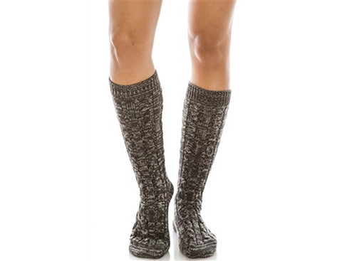 A050-MARLED KNIT BOOT SOCKS