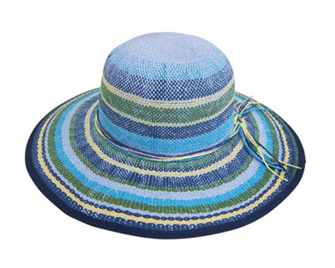 A292-MULTICOLOR BANGORA STRAW SUN HAT