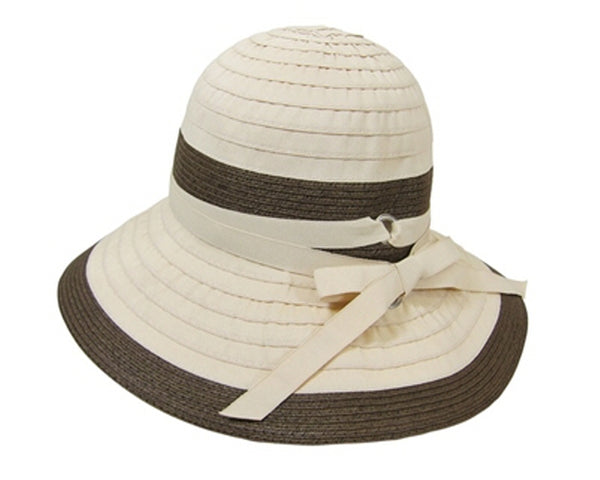 A421-RIBBON-STRAW BUCKET HAT