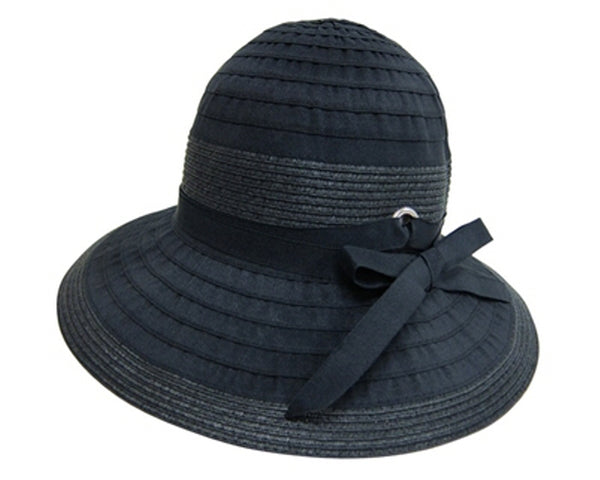 A421-RIBBON-STRAW BUCKET HAT