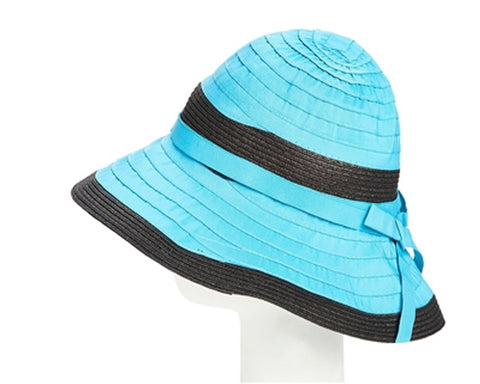 A421-RIBBON-STRAW BUCKET HAT