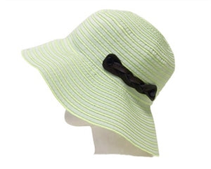 A361-PACKABLE RIBBON SUN HAT WITH SNAP