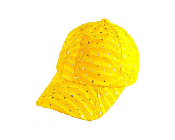 A684-PATTERNED SEQUIN BASEBALL CAP