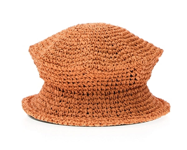 A413-STRAW CROCHET BERET