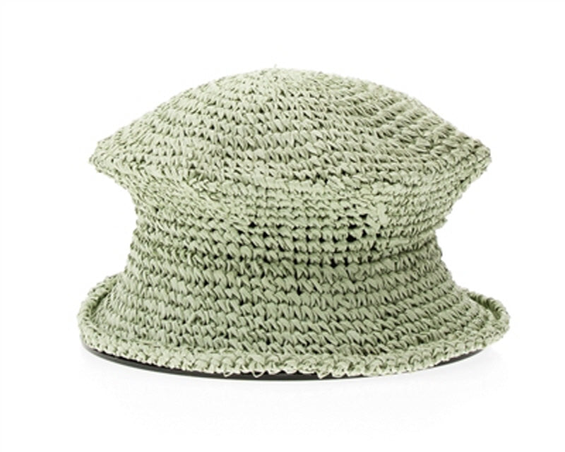 A413-STRAW CROCHET BERET