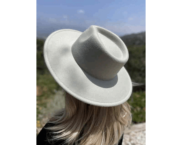 QN3176K-Flat Brim Fedora Fashion Hat For Kids