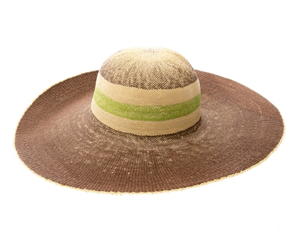 A280-COLORBLOCK TOYO STRAW SUN HAT