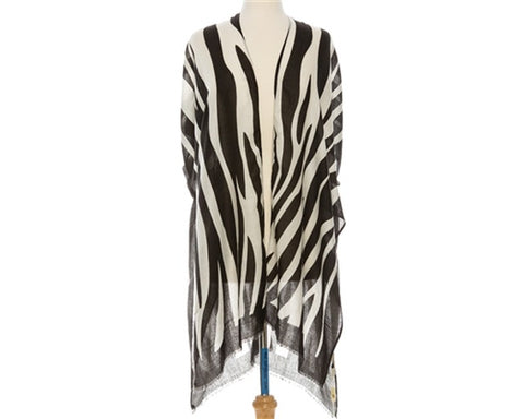 A790-ZEBRA PRINT KIMONO