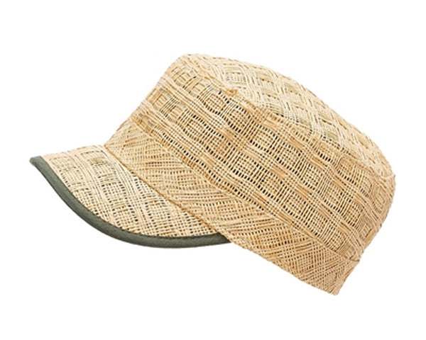 A692-PATTERN STRAW CADET CAP