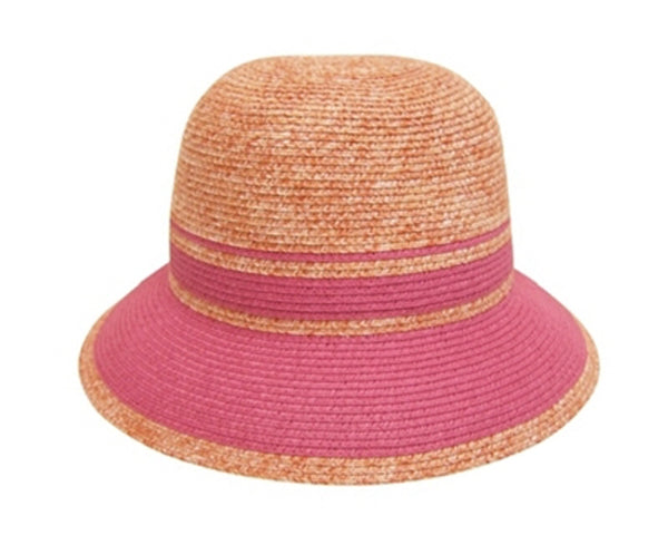 A496-2 TONE TWEED STRAW BUCKET HAT