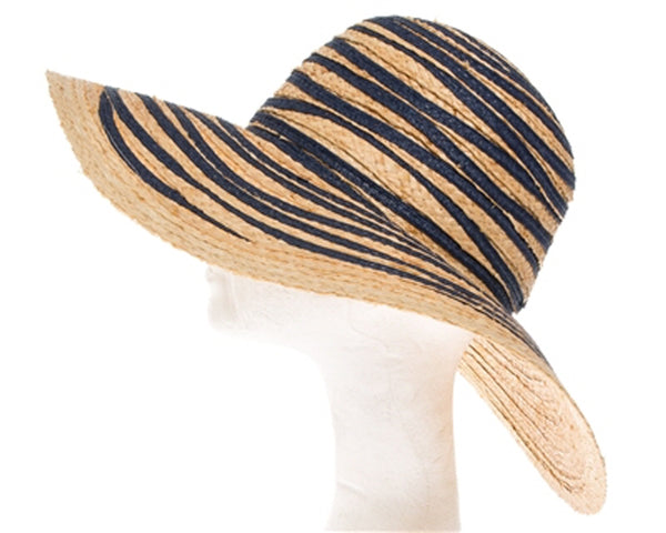 A289-RAFFIA SUN HAT WITH WAVY SQUIGGLES