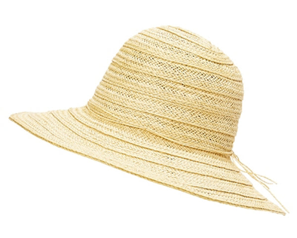 A359-FLOPPY STRAW SUN HAT - MIXED BRAID