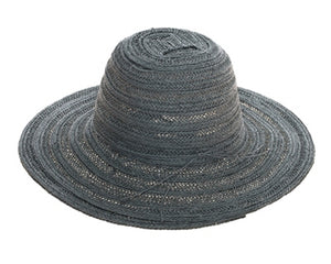 A359-FLOPPY STRAW SUN HAT - MIXED BRAID